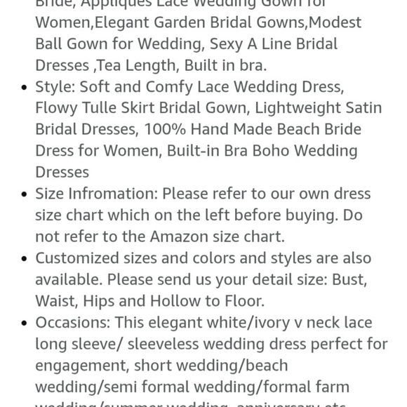 NWT White Lace Tea Length Bridak Shower Or Wedding Dress - Picture 6 of 10